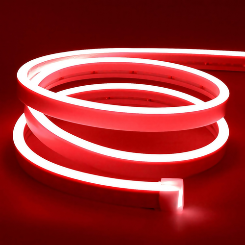 8W per meter Rood 8x16 CLIP-ON Neon Flex LED - 24V DC, IP67