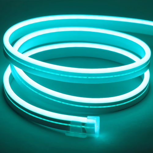 8W per meter Lichtblauw 8x16 CLIP-ON Neon Flex LED - 24V DC, IP67