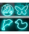 8W per meter Lichtblauw 8x16 CLIP-ON Neon Flex LED - 24V DC, IP67