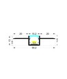 Flexibel stucwerk aluminium profiel voor LED strips - 2 meter, incl. cover