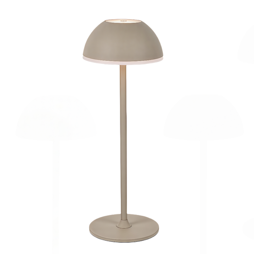 Oplaadbare LED tafellamp Binnen/buiten - Beige, touch dimbaar, 3-in-1, IP54 buiten