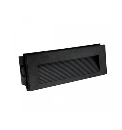6W inbouw trapverlichting CCT - 3 lichtkleuren, IP54, Zwart, 23 x 8,4 x 5,2 cm, 230V