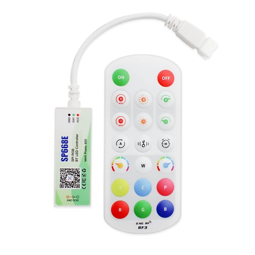 RGBIC 3-pins controller met afstandsbediening - Bluetooth, RF draadloos
