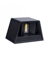 Wandlamp op zonne-energie - IP54, zwart, up/down, verstelbare stralingshoek, schemersensor