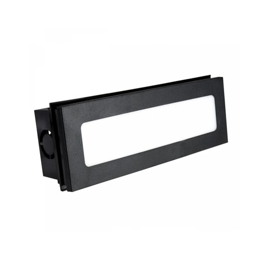 6W inbouw trapverlichting CCT - 3 lichtkleuren, IP54, zwart, 23 x 8,4 x 5,2 cm, zwart, 230V
