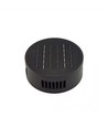 Wandlamp op zonne-energie - IP54, rond, zwart, draaibaar, schemersensor