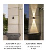 Solar wandlamp - IP54, zwart, up/down, schemersensor