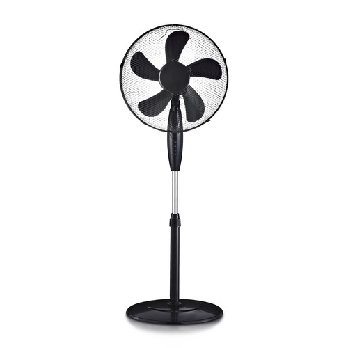 55W Stalen ventilator - met 410mm ronde voet, 4 knoppen, 5 bladen (16 inch)