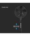 55W Stalen ventilator - met 410mm ronde voet, 4 knoppen, 5 bladen (16 inch)