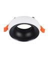GU10 inbouwspot - Rond, wit frame, zwarte reflector, aluminium, IP20, Gat: Ø6 cm, Afmeting: Ø9,2 cm