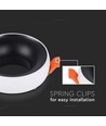 GU10 inbouwspot - Rond, wit frame, zwarte reflector, aluminium, IP20, Gat: Ø6 cm, Afmeting: Ø9,2 cm