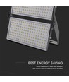 500W LED Breedstraler - 135lm/W, IP65, Zwarte behuizing, werklamp, 1m kabel