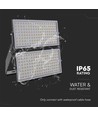 500W LED Breedstraler - 135lm/W, IP65, Zwarte behuizing, werklamp, 1m kabel