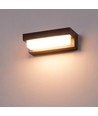 Solar CCT wandlamp - IP54, 3 lichtkleuren, zwart, vierkant, schemersensor