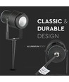 12W LED tuinslamp - groen, zwart huis