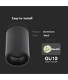 Opbouwlamp GU10 - zwart