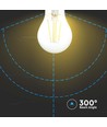 E27 6W LED filament lamp - A60, helder glas, 600lm, 3000K
