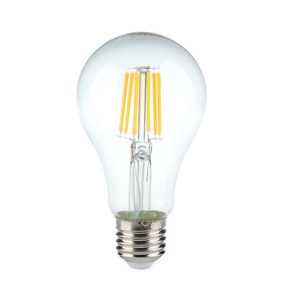 E27 10W LED filament lamp - A60, helder glas, 1055lm, 4000K