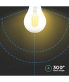 E27 10W LED filament lamp - A60, helder glas, 1055lm, 4000K