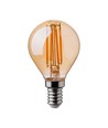 E14 4W LED filament lamp - P45, amber glas, 2200K, kogellamp