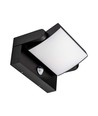17W LED-wandlamp met sensor - IP65, zwart, PIR-sensor, incl. lichtbron