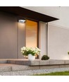 17W LED-wandlamp met sensor - IP65, zwart, PIR-sensor, incl. lichtbron