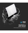 17W LED-wandlamp met sensor - IP65, zwart, PIR-sensor, incl. lichtbron