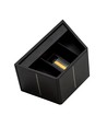 Wandlamp op zonne-energie - IP54, zwart, up/down, verstelbare stralingshoek, schemersensor
