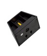 Wandlamp op zonne-energie - IP54, zwart, up/down, verstelbare stralingshoek, schemersensor