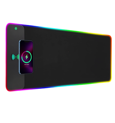 RGB Muismat - 80x30cm, draadloos opladen voor mobiel