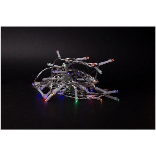 4 m multicolor LED kerstlichtsnoer - 48 LED, IP44 buiten, timer, batterij