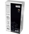 5 m. koud wit LED kerstlichtsnoer - 50 LED, IP44 buiten, IR afstandsbediening, timer, batterij