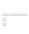 LEDlife T5-51.7, Double ended - 7,5W LED buis, 51,7 cm, 230V direct/ombouw, input aan beide kanten