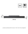 15W 48V SHIFT railspot voor magneetrail - 102lm/W, 48V, 5 jaar garantie, aluminium