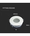 IP54 Downlight zonder lichtbron - Rubberen afdichting, Gat: Ø7,5 cm, Afmetingen: Ø8,4 cm, geschikt voor GU10 en MR16