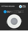 IP54 Downlight zonder lichtbron - Rubberen afdichting, Gat: Ø7,5 cm, Afmetingen: Ø8,4 cm, geschikt voor GU10 en MR16