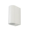 GU10 wandlamp met up/down licht - IP44 buiten, wit, aluminium, zonder lichtbron