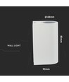 GU10 wandlamp met up/down licht - IP44 buiten, wit, aluminium, zonder lichtbron