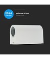 GU10 wandlamp met up/down licht - IP44 buiten, wit, aluminium, zonder lichtbron
