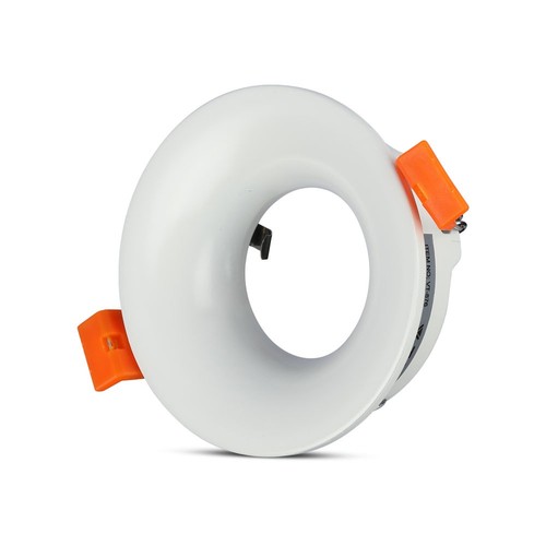 GU10 inbouwspot - Rond, wit, Ø75 mm gat, springless sluitsysteem, zonder lichtbron