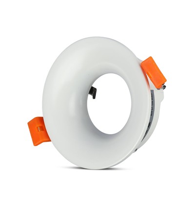 GU10 inbouwspot - Rond, wit, Ø75 mm gat, springless sluitsysteem, zonder lichtbron
