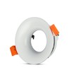 GU10 inbouwspot - Rond, wit, Ø75 mm gat, springless sluitsysteem, zonder lichtbron