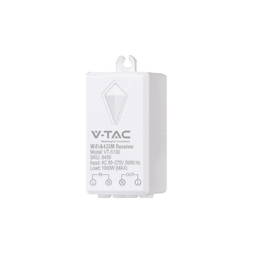 WiFi ontvanger voor draadloze schakelaars, 1000W - Smart Home, compatibel met Alexa/Google Home, IP20 binnen