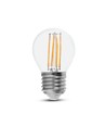 E27 6W LED kogellamp filament - G45, 800lm, 133lm/W, helder glas, 6400K
