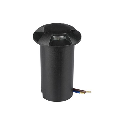 1W LED Inbouwspot - Licht 3000K, Zwart.