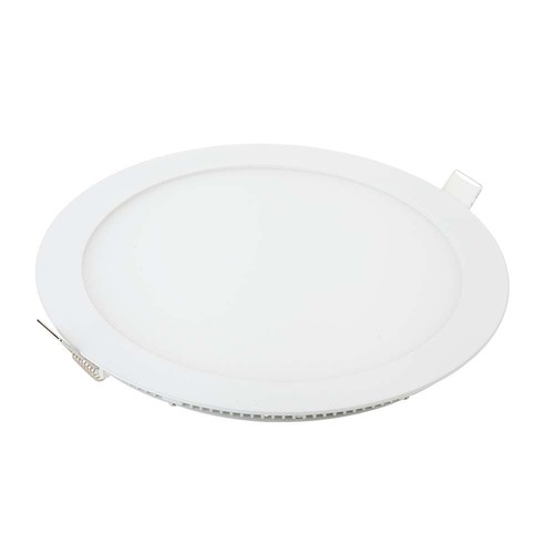 12W Ø17cm LED inbouwpanel - 6400K, Zaagmaat: Ø15,5 cm, Afmeting: Ø17 cm, witte rand, flicker free