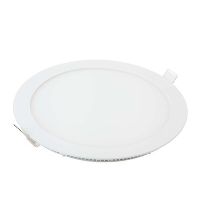 12W Ø17cm LED inbouwpanel - 6400K, Zaagmaat: Ø15,5 cm, Afmeting: Ø17 cm, witte rand, flicker free