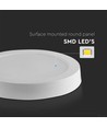 24W Ø28,8cm LED plafondlamp - 110lm/W, rond, witte rand, backlit, incl. lichtbron