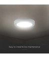 24W Ø28,8cm LED plafondlamp - 110lm/W, rond, witte rand, backlit, incl. lichtbron