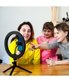 10W LED RINGLICHT - 10 inch, met tafelframe, 3200K-5500K